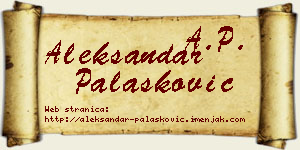 Aleksandar Palasković vizit kartica